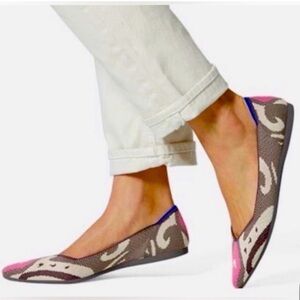 Women’s Pink & Brown Patterned Ballet Flats